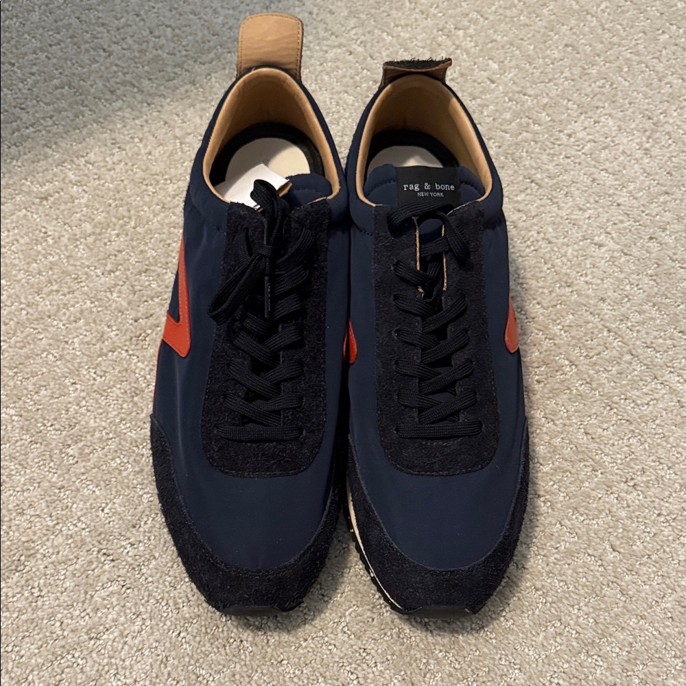 rag & bone Navy and Orange Men's Sneakers - Picture 2 of 5